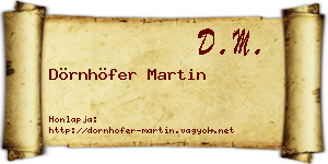 Dörnhöfer Martin névjegykártya